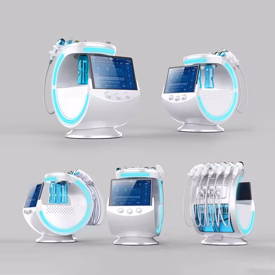 7 in 1 Smart Ice Blue Skin Analysis System Ultrasonic RF